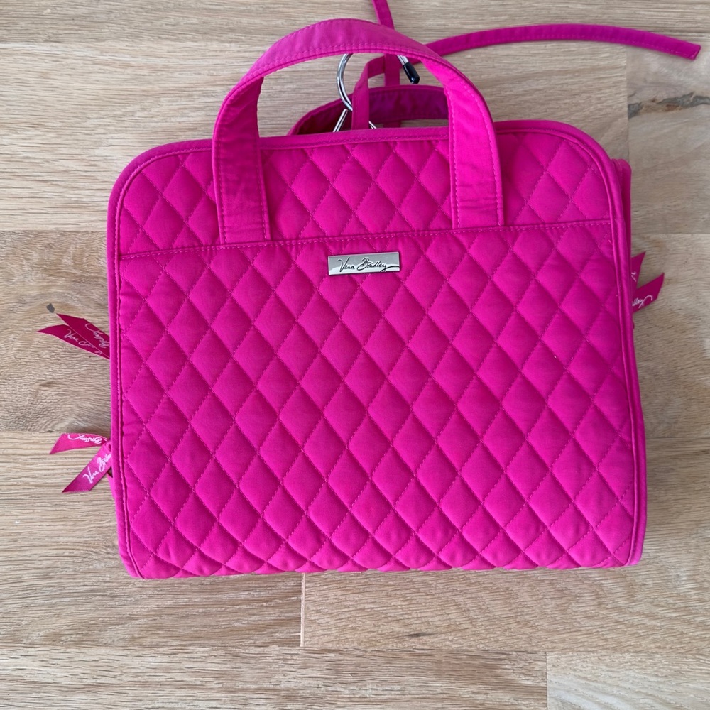 Vera Bradley Dark Pink Toiletries Travel Bag